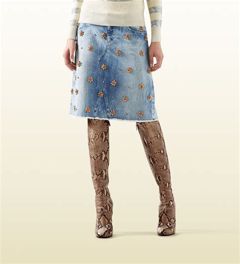 gucci skirt women's|Gucci skirt denim.